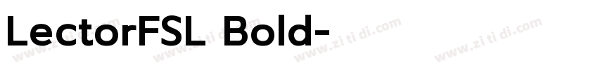 LectorFSL Bold字体转换